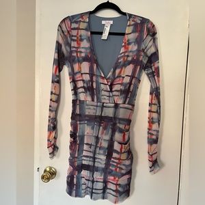 Parker Dress NWT long sleeve bodycon multicolor party mini dress